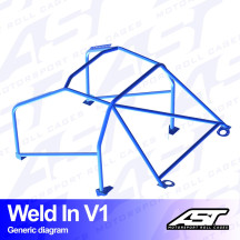 Arceau complet à souder 8 points pour E30 Série 3 Touring 4 roues motrices
