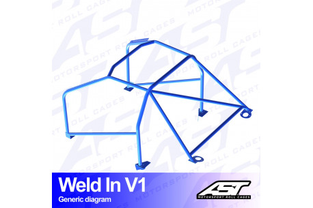 Arceau complet à souder 8 points pour Civic Coupé EJ1/EJ2Coupé