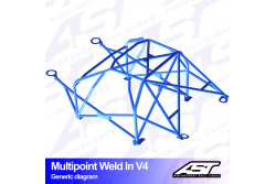 Arceau complet à souder 10 points pour Civic Coupé EJ1/EJ2Coupé