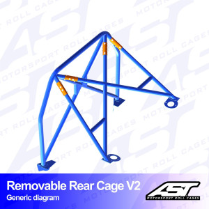 Arceau arrière démontable 4 points pour SILVIA S14Coupé