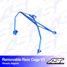 Arceau arrière démontable 4 points pour Megane Phase 1Coupé