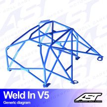 Arceau complet à souder 8 points pour Celica T230Coupé