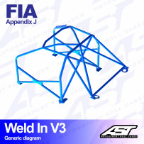 Arceau complet à souder 8 points pour Celica T185Coupé