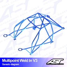 Arceau complet à souder 10 points pour GT86 ZN6Coupé
