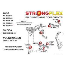 Kit complet silentblocs AUDI A4 S4 et RS4 B5 dureté 90 SHA