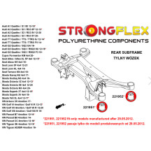 Kit complet silentblocs AUDI A3 8V dureté 90 SHA