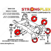 Silent blocs berceau et pont BMW E39 berline