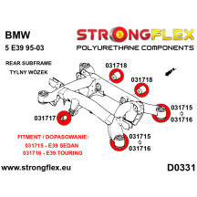 Silent blocs berceau et pont BMW E39 berline