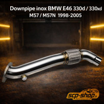 Downpipe BMW E46 330d  M57 M57N inox 63,5 mm | SCP Shop
