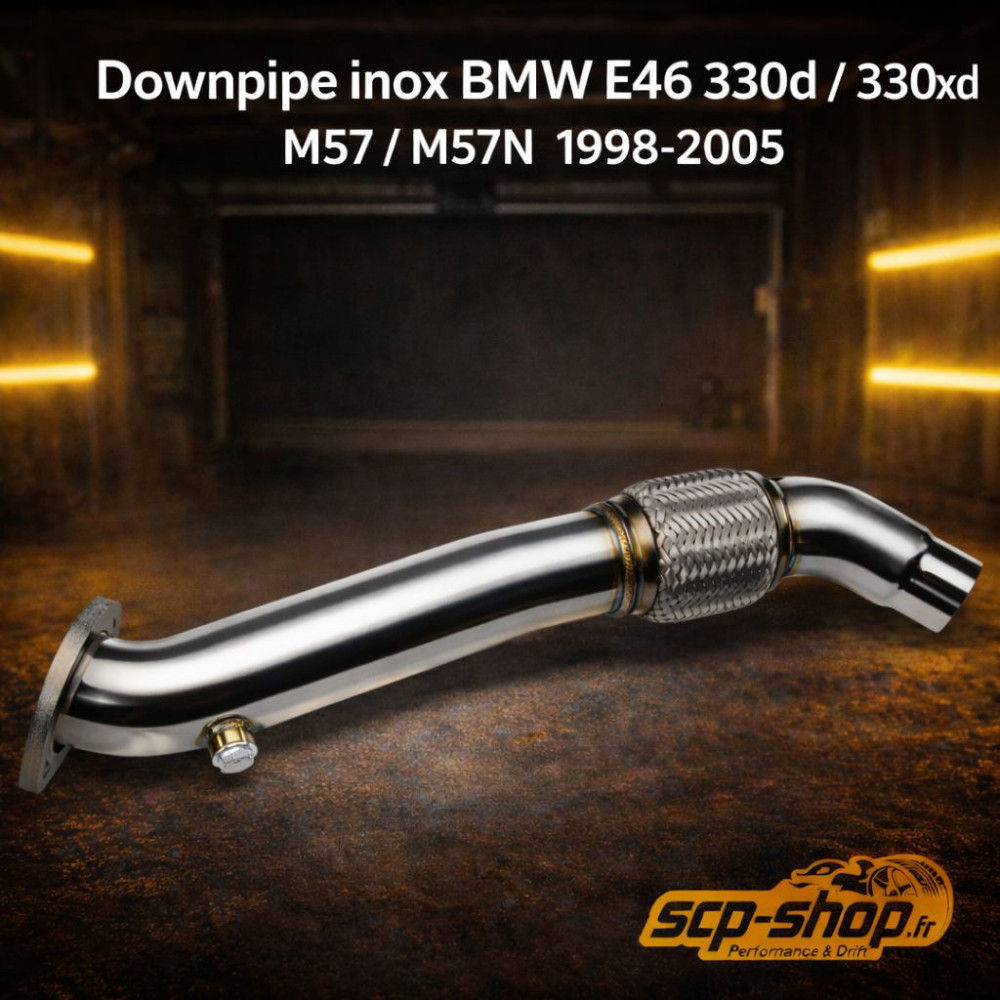 Downpipe inox pour 330D BMW E46