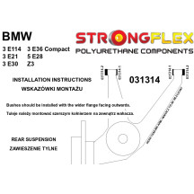 Kit complet silentblocs BMW E36 compact