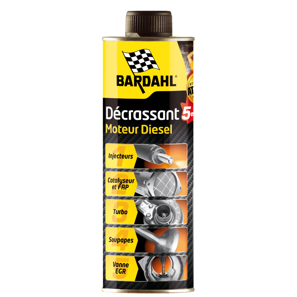 Bardahl Décrassant 5 en 1 Diesel 500ml – Nettoyant Injecteurs Turbo EGR FAP
