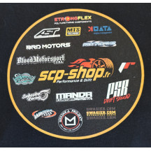 Tee-shirt SCP-SHOP noir 100% coton 180 g/m² – Performance & Drift