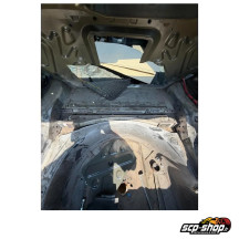 Renfort RACP BMW E46 inséré dans le plancher ouvert du coffre