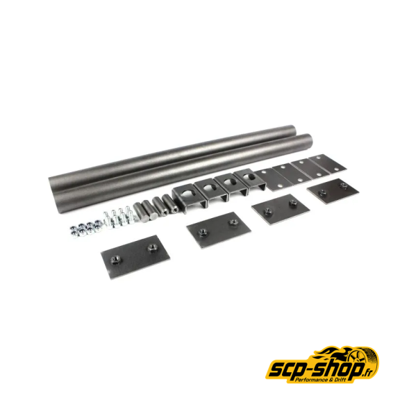 Kit fixation siège baquet universel V2 à souder – tubes acier 38 mm et inserts M8