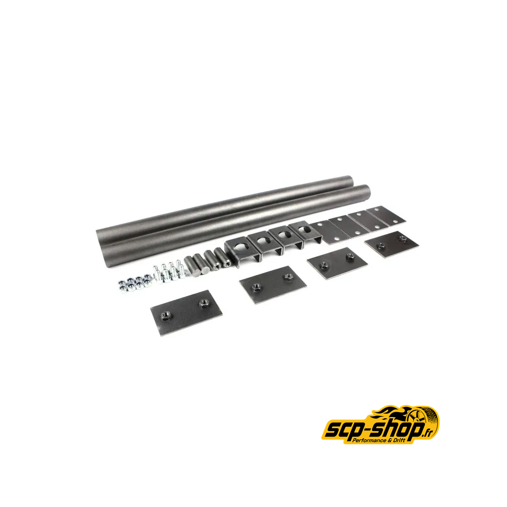 Kit fixation siège baquet universel V2 à souder – tubes acier 38 mm et inserts M8