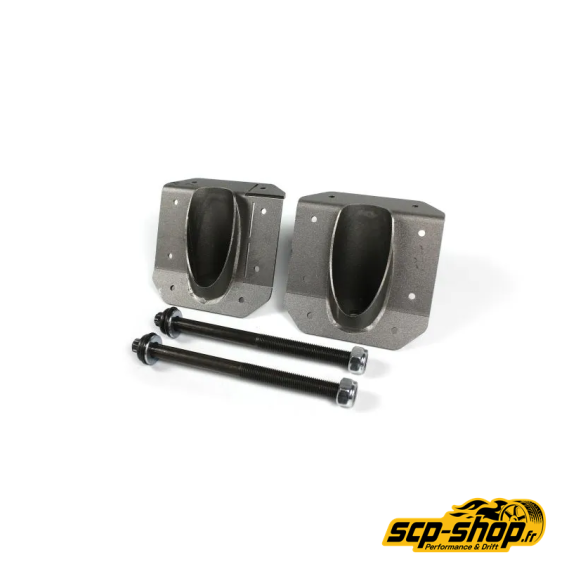 Renforts intérieurs de plancher BMW E36 pour fixations avant du berceau arrière – acier S355 3 mm et deux vis longues