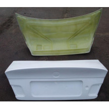 Kit carrosserie fibre E46 coupé : Capot 2 portes et malle CSL