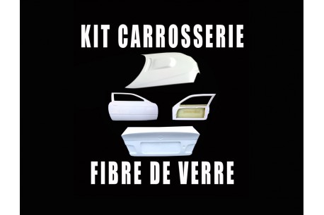 Kit carrosserie fibre E46 coupé : Capot 2 portes et malle CSL